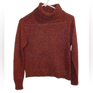 Vintage Diane Von Furstenberg Red Holiday Turtleneck Sweater Size L Wool Blend‎